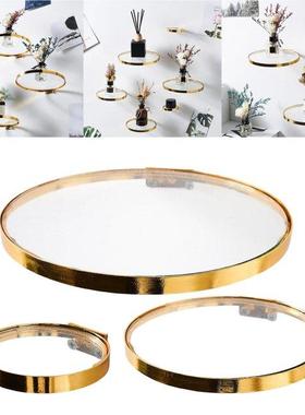 ron & Glass Wall Mounted Floatng Shelf Rack Candles Dspl