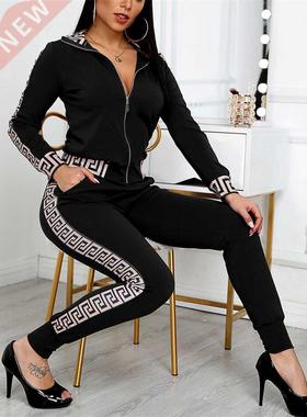2021 Tracksuits Women Elegant Two-Pieces Suit Sets Female St