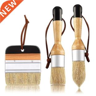 Wax Wood Set for Brushes Paint Chalk Handle Ergonomic Pcs