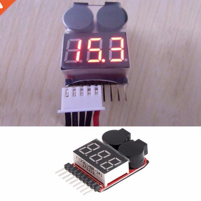 1-8S Lipo/Li-ion/Fe RC Boat Battery 2 In 1 Tester LED Low Vo