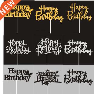 10pcs/pack Cake Decorations Tools Happy Birthday Cake Topper