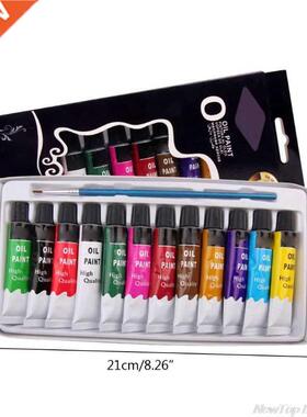 12 Colors Oil Painting Paint Drawing Pigment 12ml Tubes with