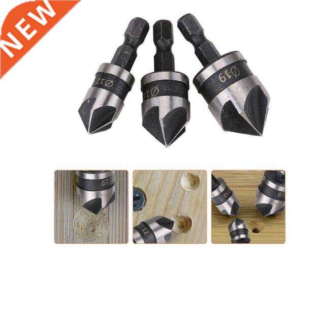 3pcs/set 90 Degree 1/4 Hex Drill Rod 5 Flute 12mm 16mm 19mm