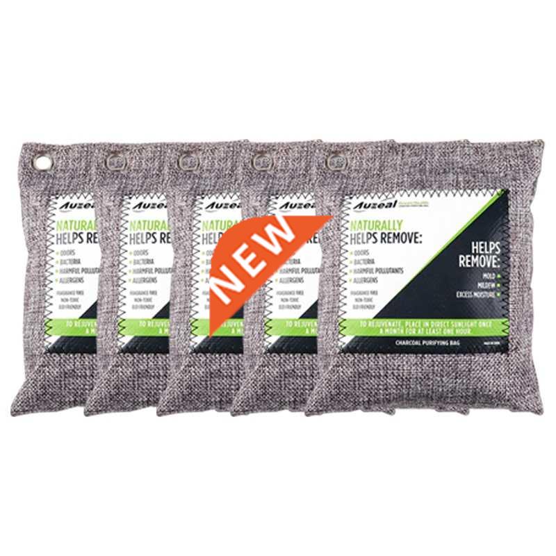 5 Packs Charcoal Odor Eliminator Bags Activated Bamboo Charc