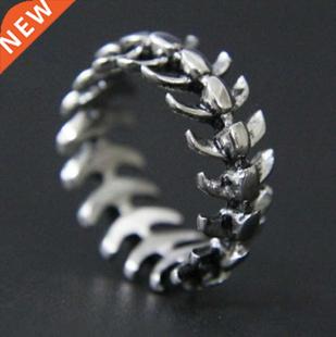 Punk Hip Mens Rings Bones Rock Hop Fish Vintage For Gothic