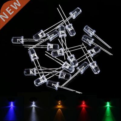 100pcs 5Colors Assorted 5mm Round LED Diodes Set Clear Red G