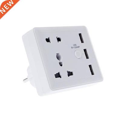 Smart Home European Plug LED Socket With  USB Ports Travel