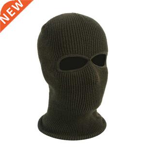 2 Hole Full Face Cover Mask Balaclava Knit Hat Tactical CS W