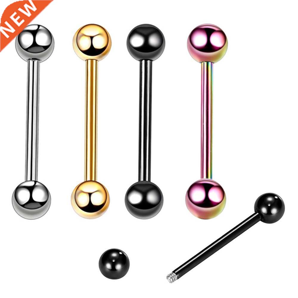 1Pc 16mm Surgical Steel Tongue Rings Nipple Straight Barbell