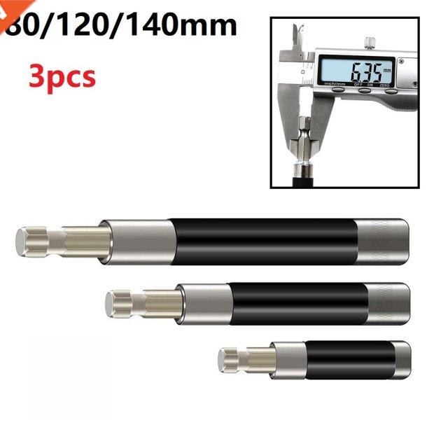 ?3pcs 80/120/140mm Retractable Extension Rod Hexagonal Shank