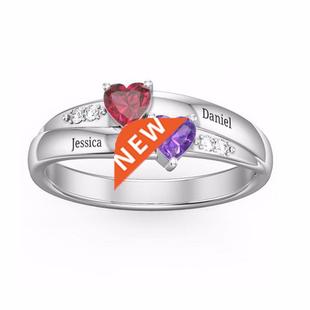 Ring With Stone Costume Custom Engagement Crystal Nam Letter
