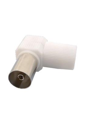 5Pcs Whte Rght Angle TV Aeral Female Jack RF Coaxal Conn