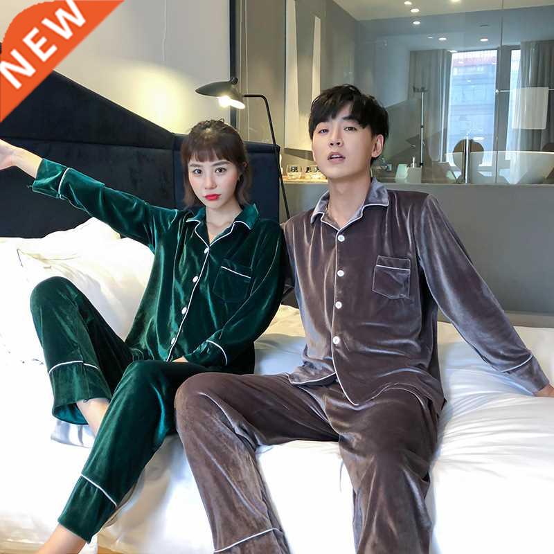 Pajamas For Men Winter Velvet Warm Luxury Couple Pyjamas Hom