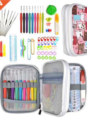 72Pcs Aluminium Crochet Hooks Knit Colorful Crochet Needle S