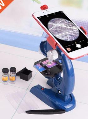 Kids Microscope Science Kit 100X-1200X Trinocular Magnificat