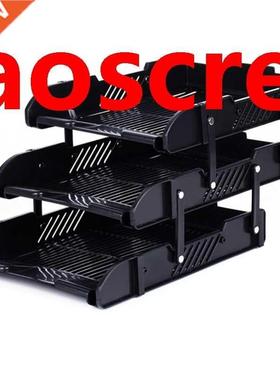 Adjustable 3 Layers,A4 Document File-Tray Rack File Shelf Fr