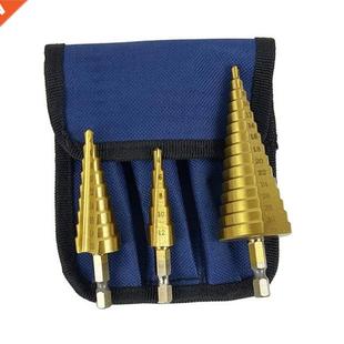 2022 New 3-piece Hexagonal Shank Titanium-Coated Step Drill