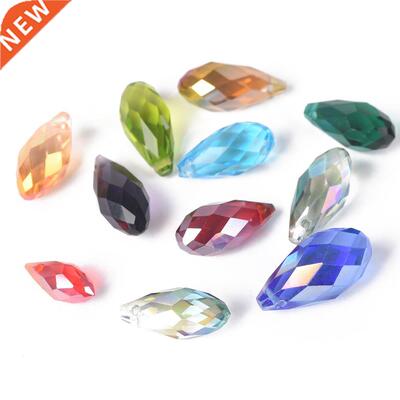AB Colors Teardrop Faceted Crystal Glass 12x6mm 16x8mm 20x10