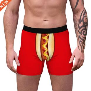 Printed Mens Christmas Boxers Cucumber Pouch Panties Rick