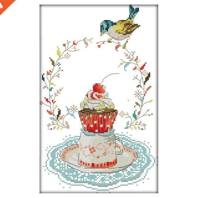 DIY Cross Stitch Counted Kits Stamped Kit, 11CT Fabric Embro