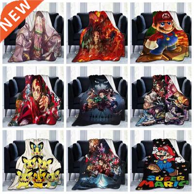 Newest Fashion Anime Demon Slayer Soft Throw Blanket Flannel