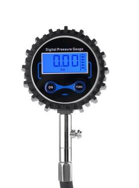 Digital Tire Pressure Gauge 200 PSI Interchangeable Air Chuc