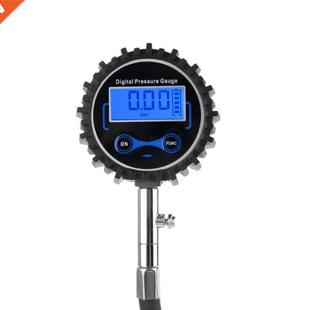 Digital Tire Pressure Gauge 200 PSI Interchangeable Air Chuc