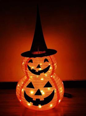 50 LED Halloween Folding Pumpkin Lantern Indoor Outdoor wate