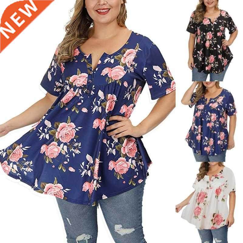 floral T Shirt fat plus size big for T Shirts women Tshirt