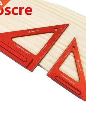 4/6 Inch Triangle Ruler Aluminum Alloy Woodworking Square Ru