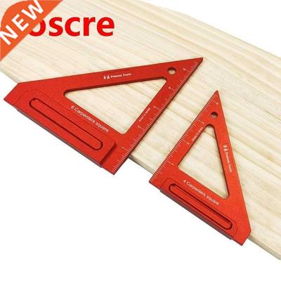 4/6 Inch Triangle Ruler Aluminum Alloy Woodworking Square Ru