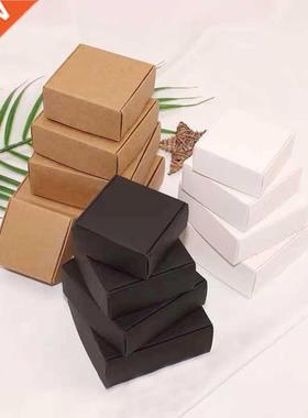 10pcs Hot Sell DIY Kraft Gift Boxes White/Brown/Black Paper