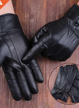 New Fashion Winter Gloves Men Genuine Leather Gloves Touch S