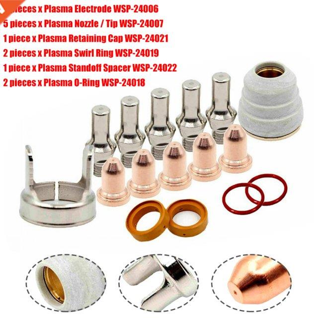 16Pcs LC25 Torch Electrode Tip Plasma Cutting Consumables Ki