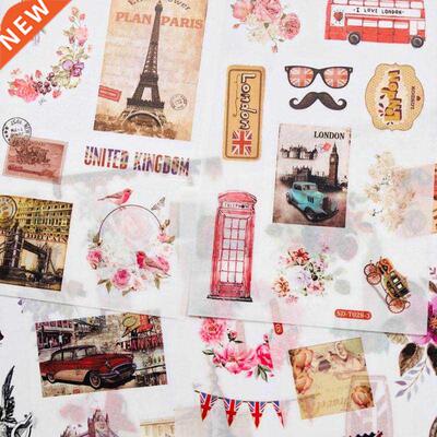 6 Sheets /Pack Stylsh Travel London Landscape Paper Decora
