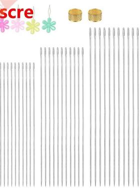 80Pcs Long Straight Beading Thread Needles + Base Tools Incl