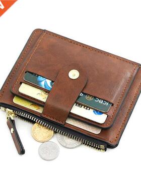 Small Fashion Credit ID Card Holder Slim Leather Wallet With