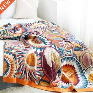 Bed Plaid Throw Portable Sofa functional Blanket ver Multi