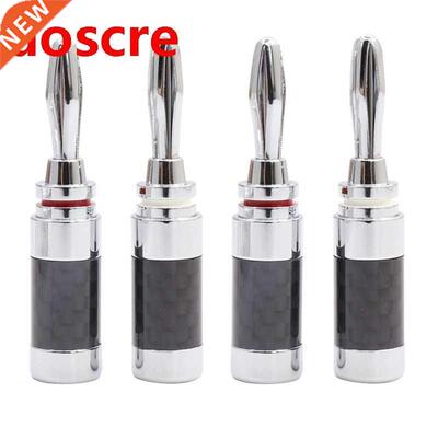 4pieces Moonsaudio Carbon fiber Rhodium plated speaker cable