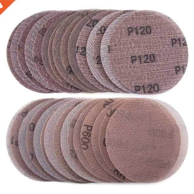 30 Pcs Mesh Sanding Discs 125Mm 80-600 Grit Hook And Loop Sa
