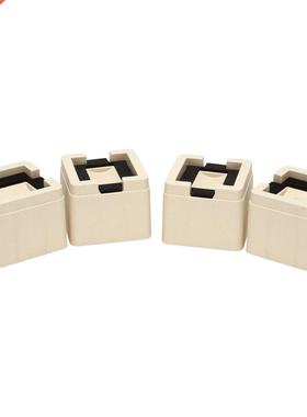 4 Pack 3 Inch Stackable Bed and Furniture Risers Square Anti