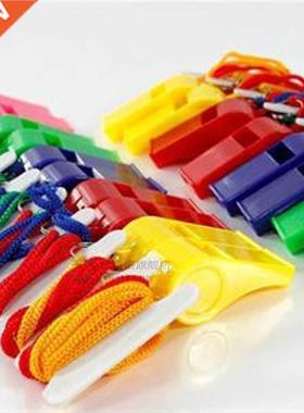 24pcs/bag Plastic Whistle With Lanyard for Boats, Raft,Party