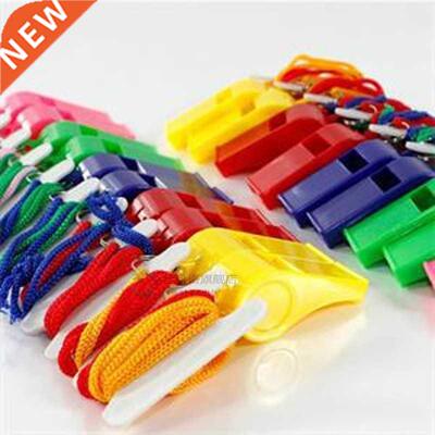 24pcs/bag Plastic Whistle With Lanyard for Boats, Raft,Party
