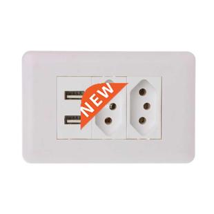 Socket 15A Brasil Wall Double Brazil Standard Soquete Power