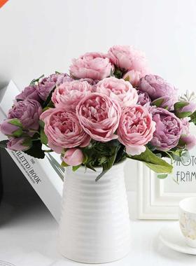 1 Bundle Silk Peony Bouquet Home Decoration Accessories Wedd
