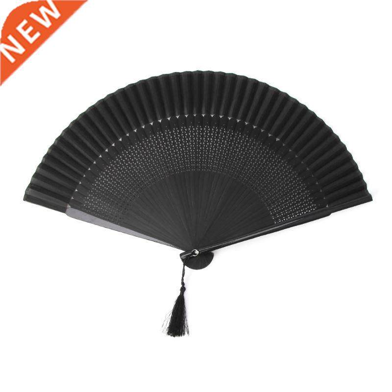 Bamboo Hand Fan Elegant Carved Hand Held Folding Fans Bamboo