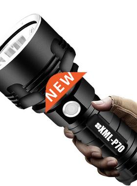 Powerful Flashlight L2 XHP70 LED Tactical Torch USB Recharge