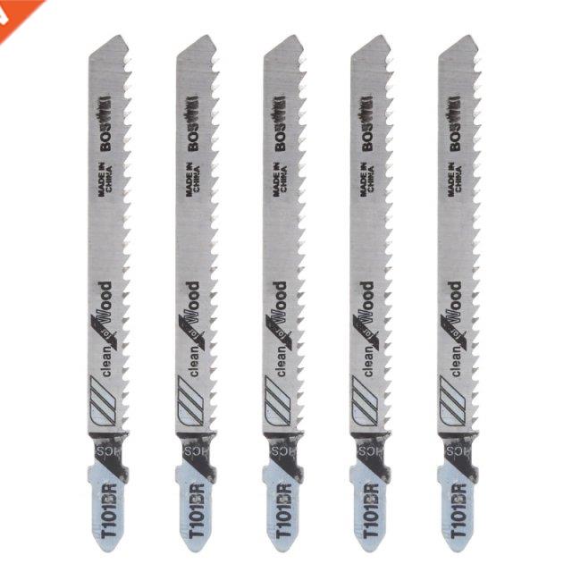 5 Pcs T101BR HCS 100mm Jigsaw Blades Clean For Wood Laminate