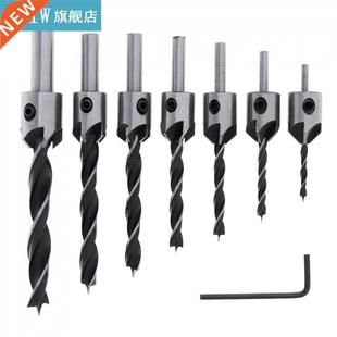 Woodworking 10mm Round HSS Flute Drill 7pcs Handle lot