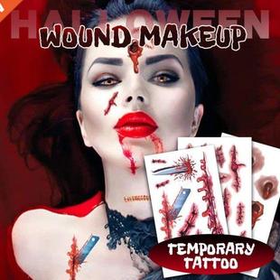 10pcs/set 3D Injuries Wounds Sweatproof Long Lasting Realist